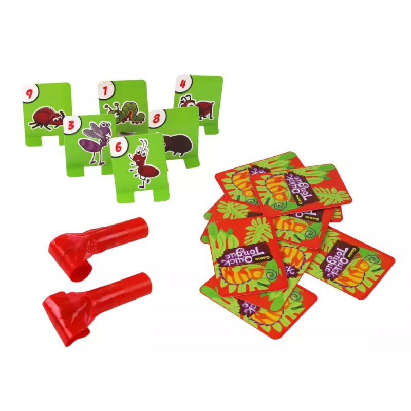 LEAN TOYS Fun Skill Game Quick Tongue - Catch the Insect Mask Chameleon