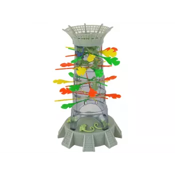 LEAN TOYS Ģimenes Arkādes Spēle Krītošie Dinozauri Nūju Tornis