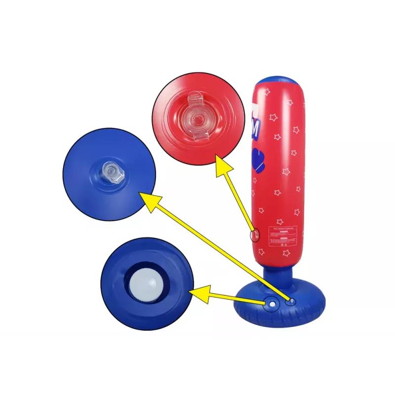 LEAN TOYS Inflatable Boxing Bag Red Blue 125 cm