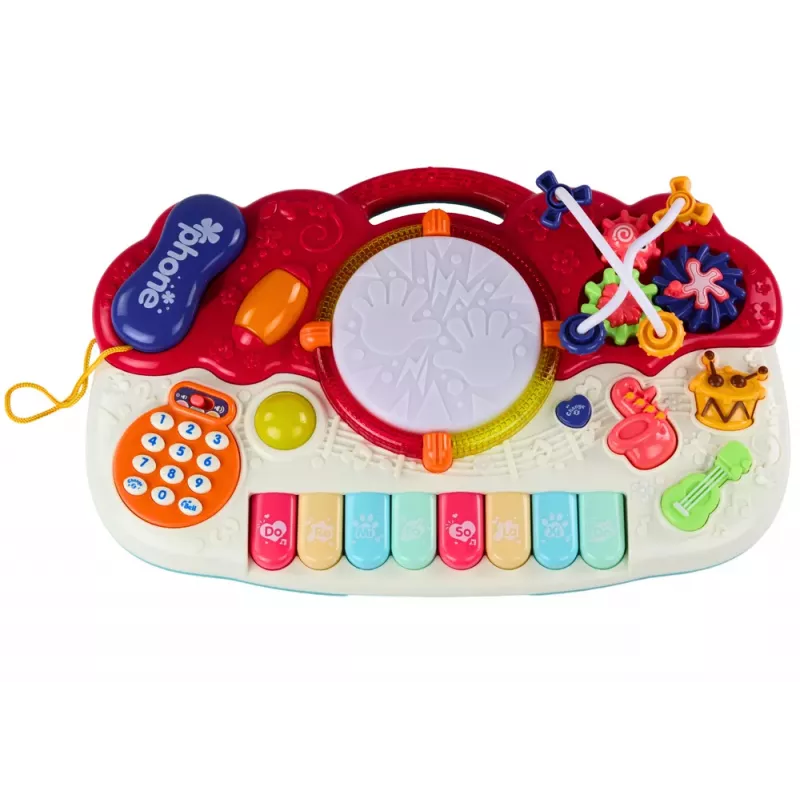 LEAN TOYS Organ Piano Educational Music Drum Sounds Light