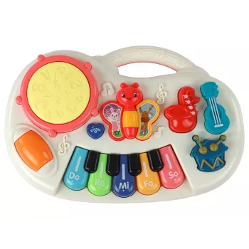 LEAN TOYS Izglītojošs klavieru taustiņu instruments Tauriņi Izglītojošs mūzikas panelis