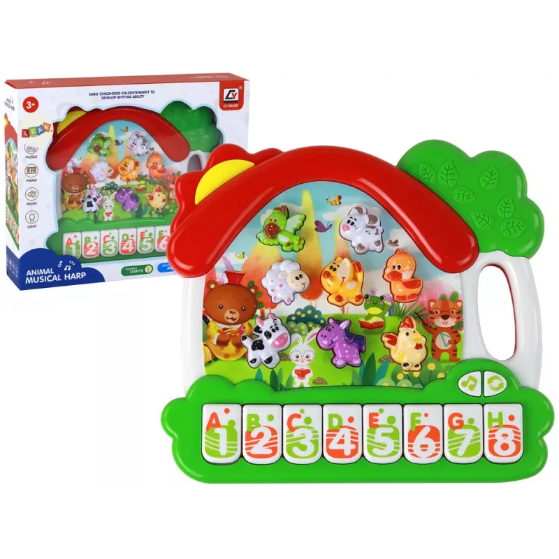LEAN TOYS Organ Piano Animals for Learning English Educational Panel