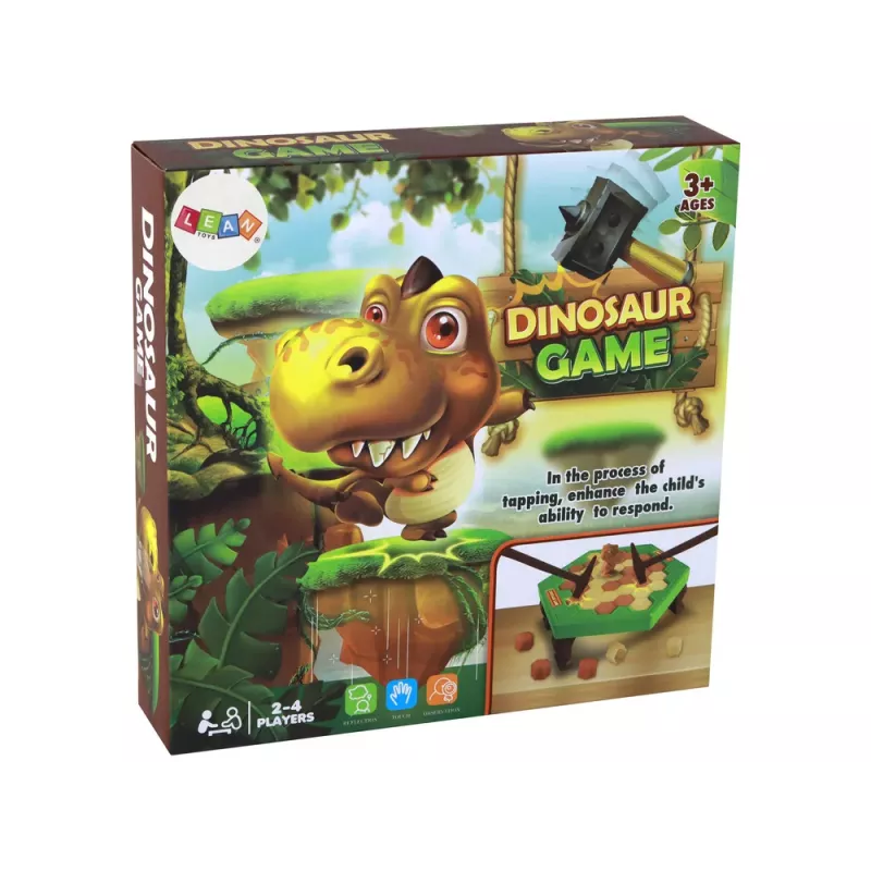 LEAN TOYS Ģimenes Arkādes Spēle Dinozaurs Neatlaidībā Āmurošana