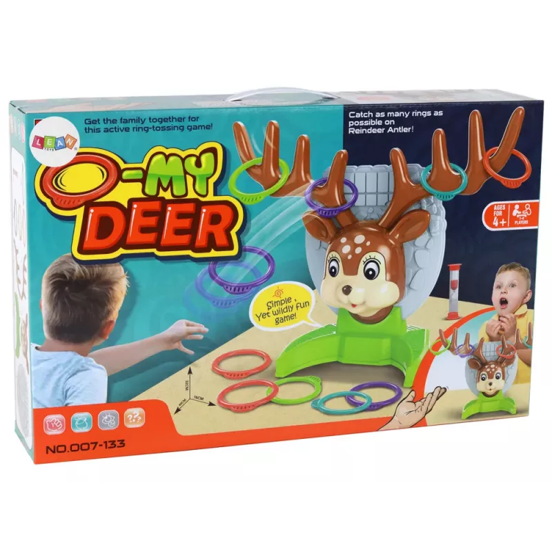LEAN TOYS Ģimenes Arkādes Spēle - Stīpas Mešana uz Brieža