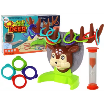 LEAN TOYS Ģimenes Arkādes Spēle - Stīpas Mešana uz Brieža