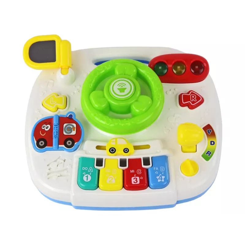 LEAN TOYS Izglītojošs interaktīvs galds 2in1 dēlis mazuļiem ar stūri