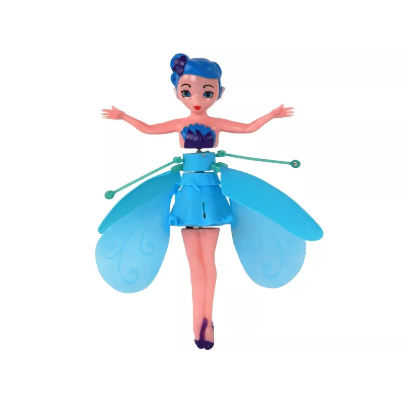 LEAN TOYS Ar roku vadāma burvju zilā feja lidojoša lelle