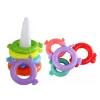 LEAN TOYS Piramīdas Vienradža Puzle 8 Apļi Krāsaini 29cm x 14cm x 14cm