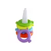 LEAN TOYS Piramīdas Vienradža Puzle 8 Apļi Krāsaini 29cm x 14cm x 14cm