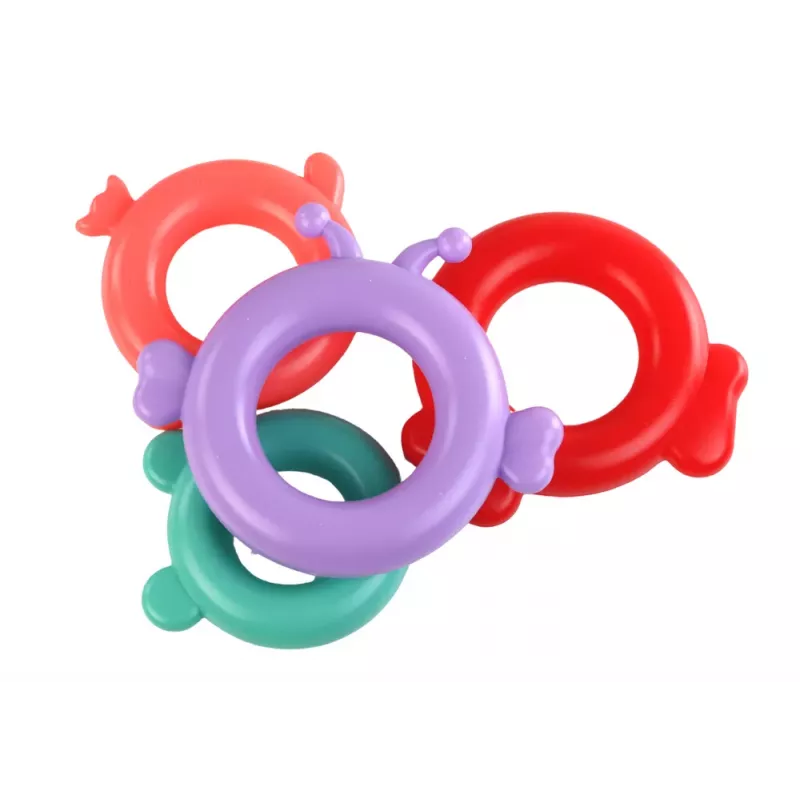 LEAN TOYS Piramīdas Vienradža Puzle 8 Apļi Krāsaini 29cm x 14cm x 14cm