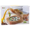 LEAN TOYS Crocodile Fishing Game Magnetic Brown Crocodile