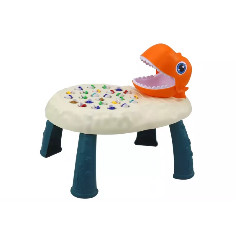 LEAN TOYS Makšķerēšanas Arkādes Spēle Oranžs Dinozauru Galds