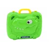 LEAN TOYS DIY komplekts ar koferi-galdu, puzles bloki, dinozaurs, skrūvgriezis, 249 gab.