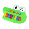 LEAN TOYS Izglītojošs muzikāls klavieru orgāns, Zaļš krokodils, Gaismas skaņas