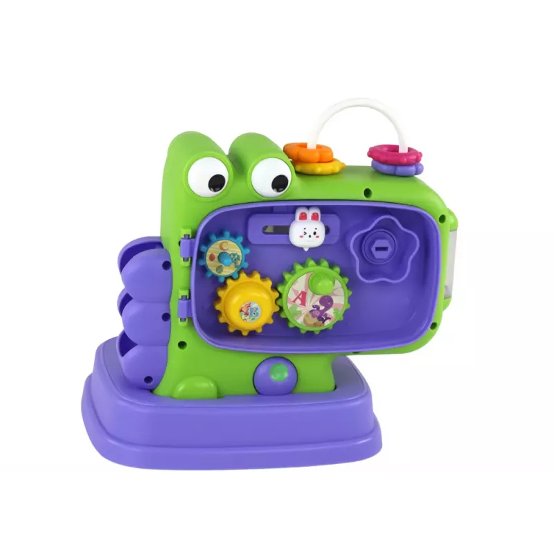 LEAN TOYS Dinosaur Educational Panel Whack-A-Mole Sorter Game For Children Purple