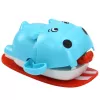 LEAN TOYS Vēja rotaļlieta vannai Peldošs nīlzirgs uz dēļa