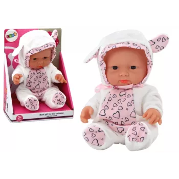 LEAN TOYS Mazā Bērnu Leļļu, Baltas Drēbes, Cepure, Bantīte, Ausis