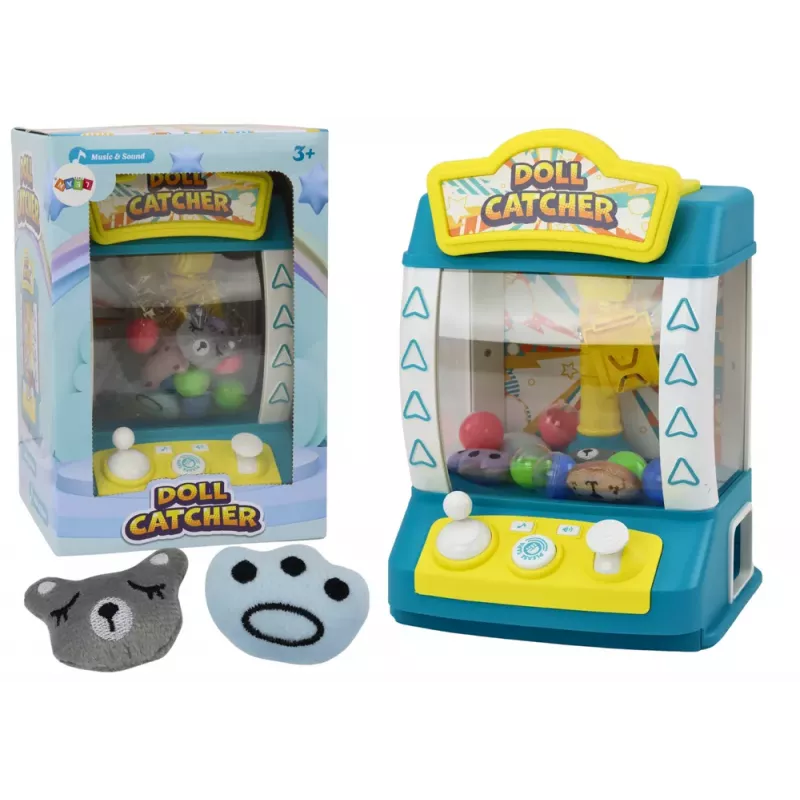 LEAN TOYS Arkādes spīļu mašīna leļļu, mīksto rotaļlietu un bumbiņu ķeršanai, tirkīza