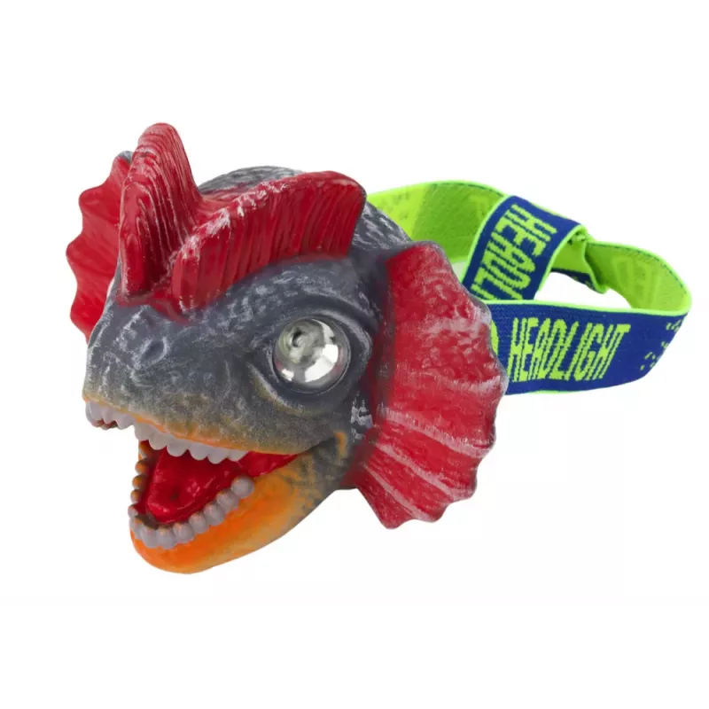 LEAN TOYS Dinozauru galvaslampa ar 3 LED