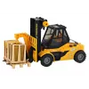 LEAN TOYS Yellow Forklift 1:16 Moving Forks Sounds Lights