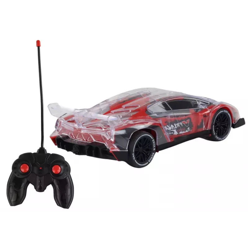 LEAN TOYS Remote Controlled RC Sports Car 1:16 Scale Red Lights
