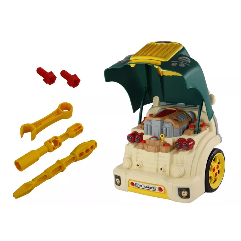 LEAN TOYS Workshop Engine Truck Disassembly DIY Kit Green