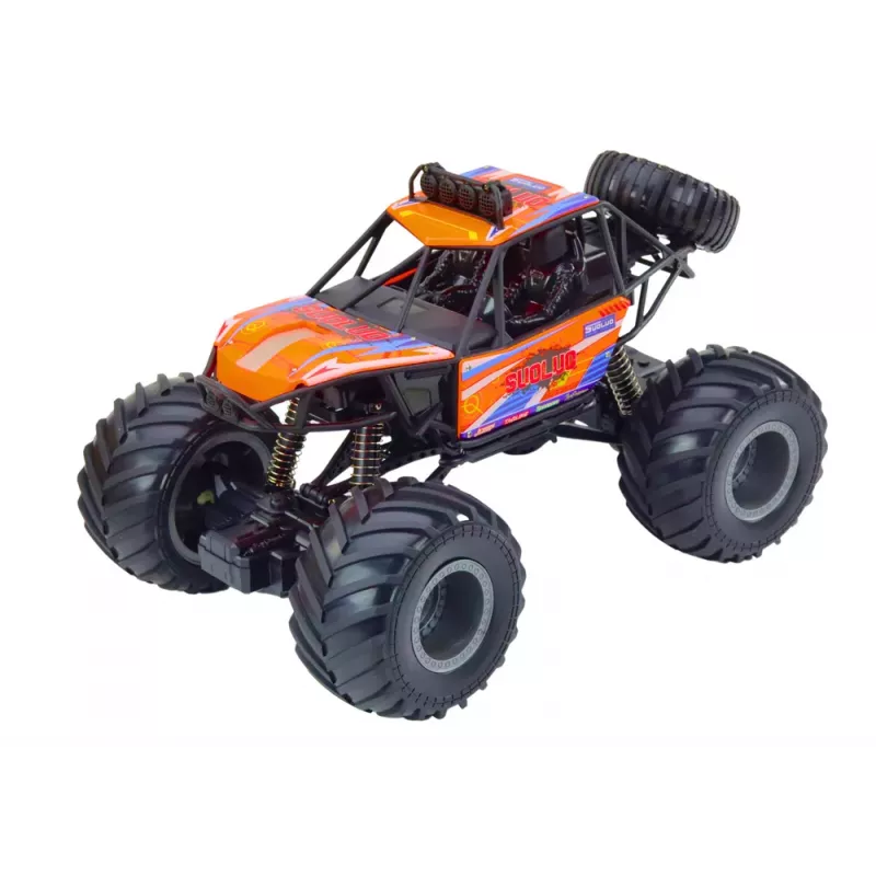 LEAN TOYS Bezceļu Tālvadības RC Auto 1:8 Amortizatori Oranžs