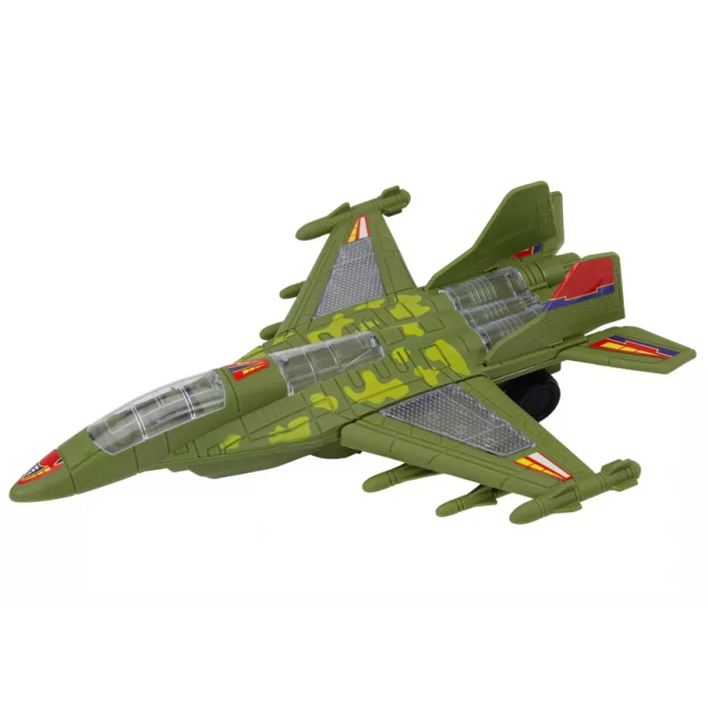 LEAN TOYS F35 Military Fighter Driving Lights Sounds Green