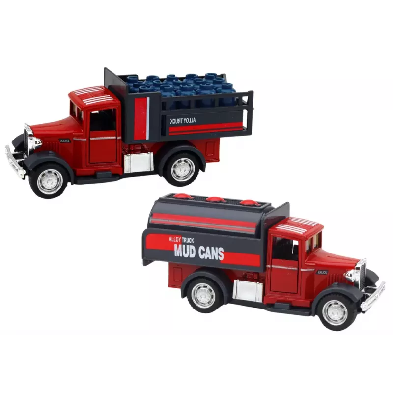 LEAN TOYS Alumīnija piegādes auto ar atveramām durvīm, gaismām un skaņām 1:24 liešanas metāla furgons