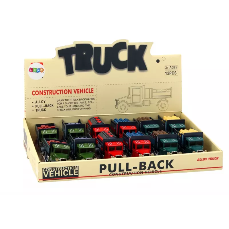 LEAN TOYS Alumīnija piegādes auto ar atveramām durvīm, gaismām un skaņām 1:24 liešanas metāla furgons