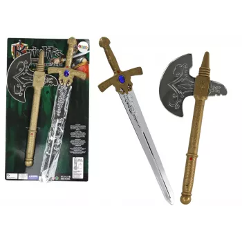LEAN TOYS Sword Ax Knight Set - Bruņinieka ieroču komplekts bērniem