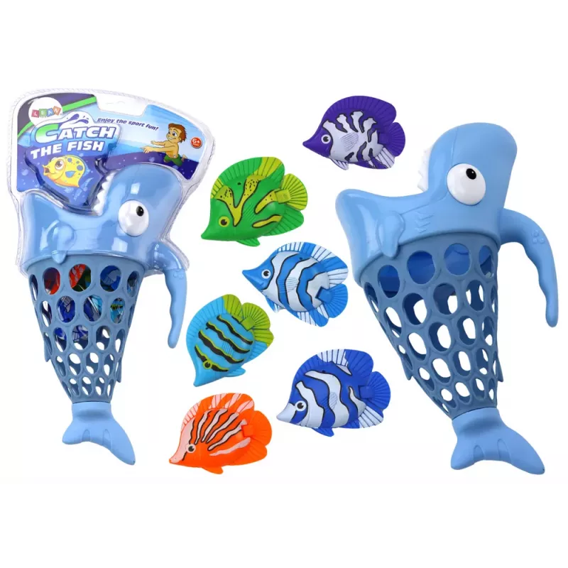 LEAN TOYS Makšķerēšanas grozs Haizivs zivju turētājs Zils