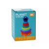 LEAN TOYS Pyramid Sorter Wooden Pyramid Puzzle Planets Space 10 Pieces