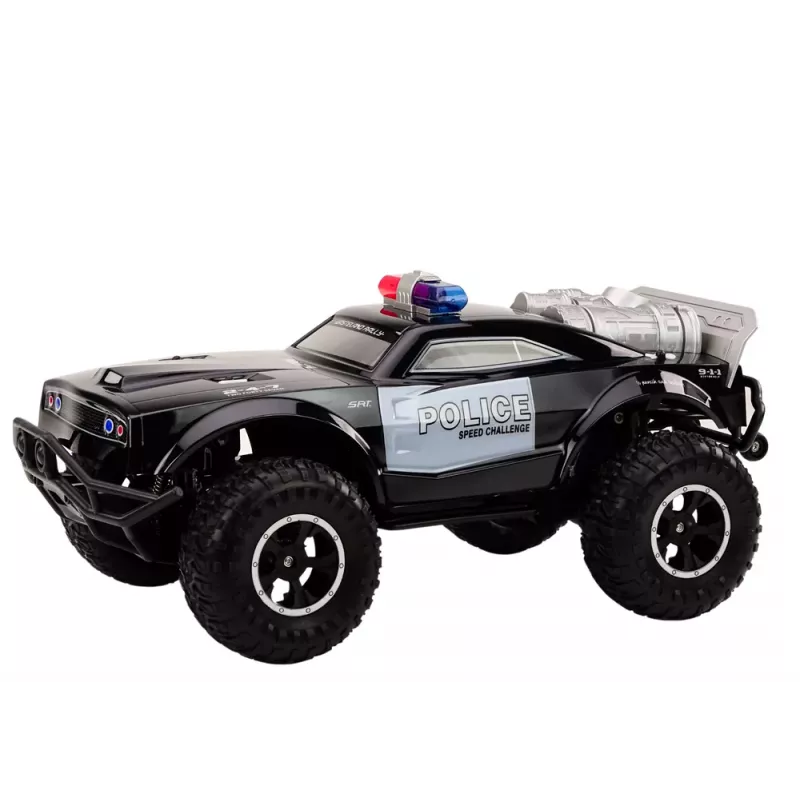 LEAN TOYS Bezceļu tālvadības policijas automašīna RC 1:8