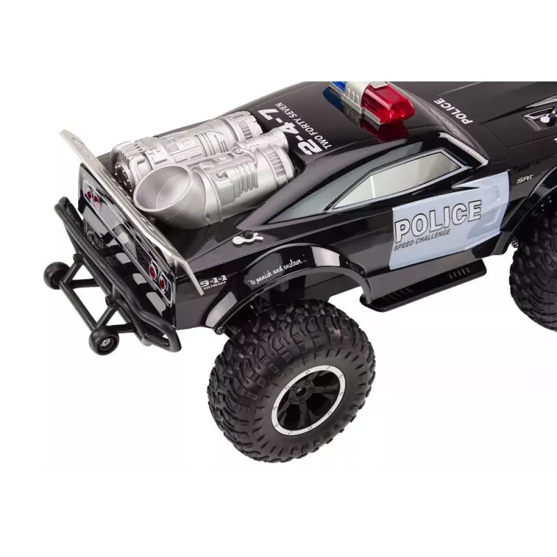 LEAN TOYS Bezceļu tālvadības policijas automašīna RC 1:8