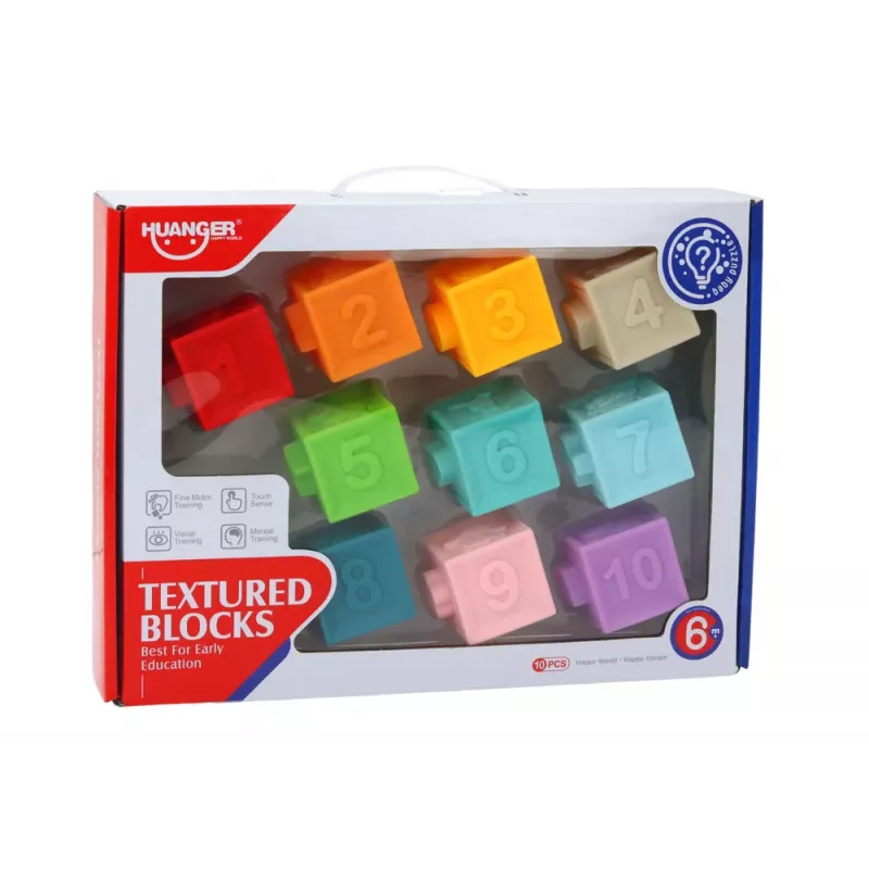 LEAN TOYS Izglītojoša Puzle Maziem Bērniem, Bloki, Formas, Cipari