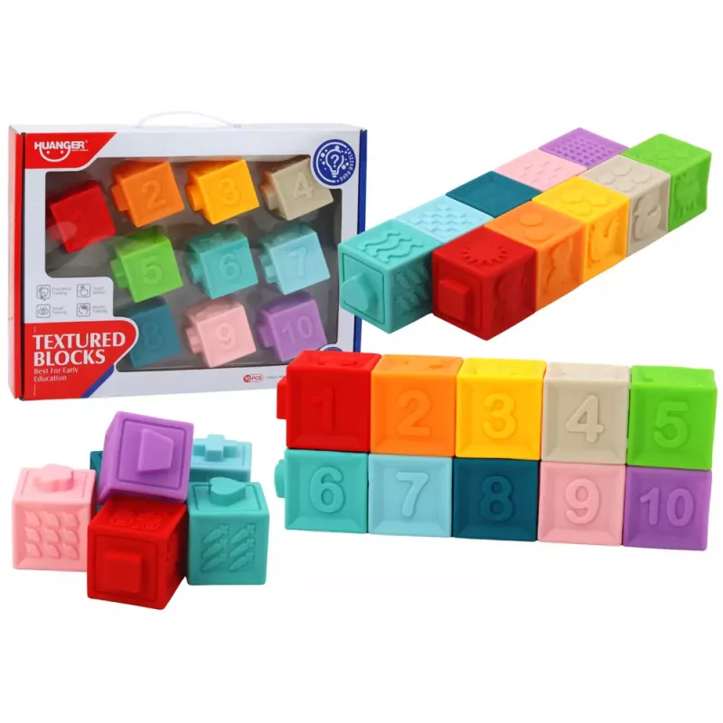 LEAN TOYS Izglītojoša Puzle Maziem Bērniem, Bloki, Formas, Cipari