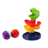 LEAN TOYS Izglītojošs Slaids Bumbiņu Šķirotājs Zaļš Dinozaurs