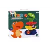 LEAN TOYS Izglītojošs Slaids Bumbiņu Šķirotājs Zaļš Dinozaurs