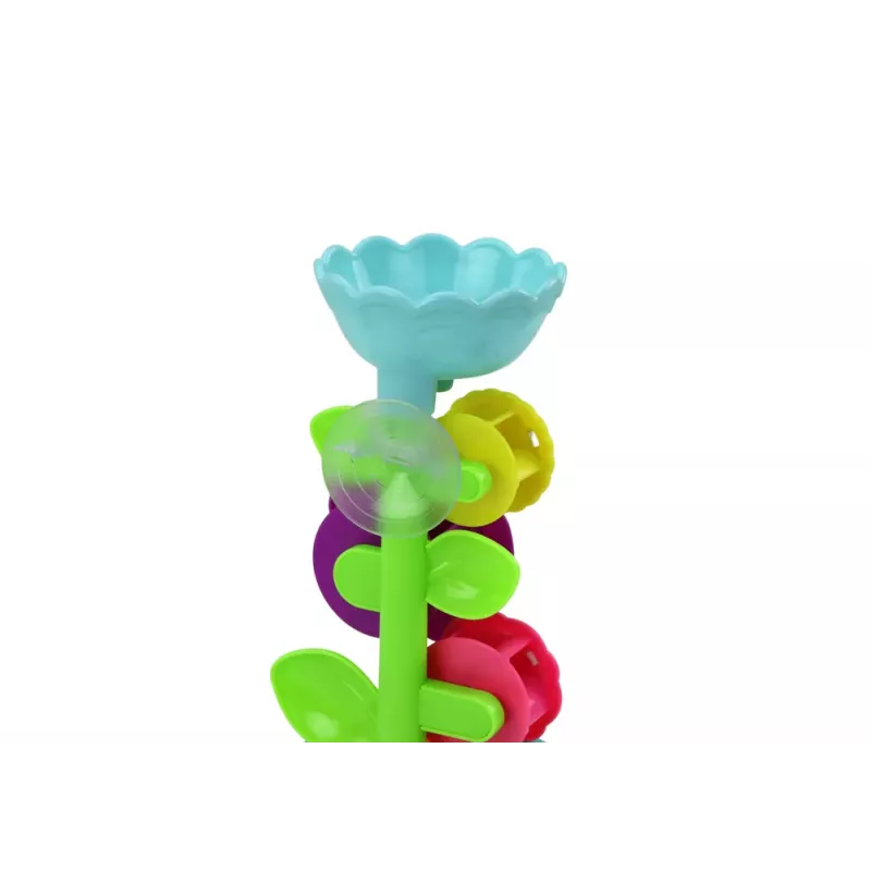 LEAN TOYS Vannas rotaļlieta Krāsainu ziedu lejkanna