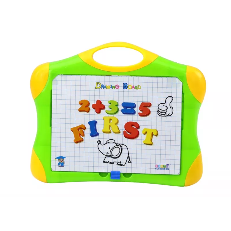 LEAN TOYS Magnētiskā izglītojošā tāfele ar burtiem, cipariem, marķieri un sūkli