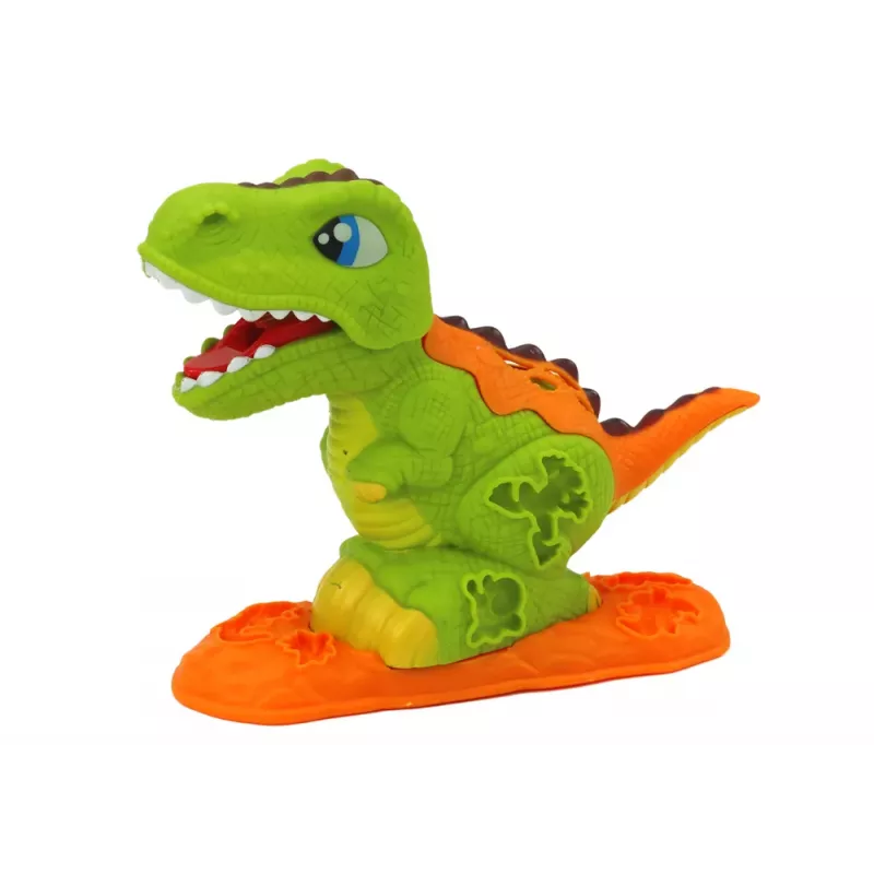 LEAN TOYS Dinozauru modelēšanas māls 6 krāsas ar delfīna un gliemežvāka veidnēm