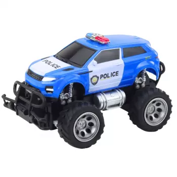 LEAN TOYS RC Bezceļu Policijas Auto 1:24 Ar Tālvadību