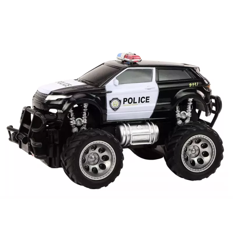 LEAN TOYS RC Bezceļu Policijas Auto 1:24 Ar Tālvadību
