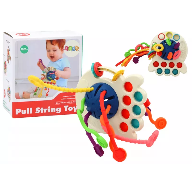 LEAN TOYS Colorful Octopus Teether Sensory Toy for Babies