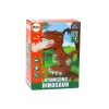 LEAN TOYS Dinozaurs Dejojošs ar Šķēršļu Sensoru Gaismām Skaņām Dzeltens
