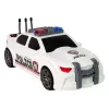 LEAN TOYS Sports Car Opening Trunk Police Lights Sounds White 1:16