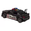 LEAN TOYS Sports Car Opening Trunk Police Lights Sounds Black 1:16