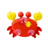 LEAN TOYS Red Crab Bubble Machine - Automātiskais burbuļu pūtējs ar mūziku, piesūcekņiem, iekštelpām/āra telpām/vannai