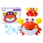 LEAN TOYS Red Crab Bubble Machine - Automātiskais burbuļu pūtējs ar mūziku, piesūcekņiem, iekštelpām/āra telpām/vannai